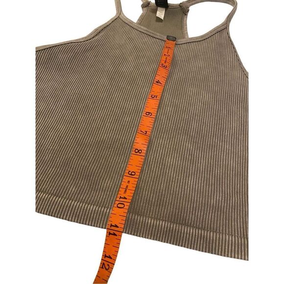 AS Revival Ribbed Racerback Cropped Cami Tank Top Crop Workout Sleepwear - Picture 11 of 12